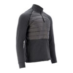 Chomba térmica para hombre color gris con inflable en pecho, marca Select. Cierre en el cuello.