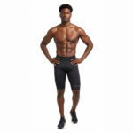 Art 148 - Calza Corta Deportiva Hombre Negro Liso